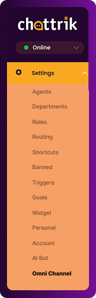 The Chattrik side navigation panel with Roles highlighted under Settings.